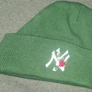 Green Yankees Knit Beanie with Embroidered Logo